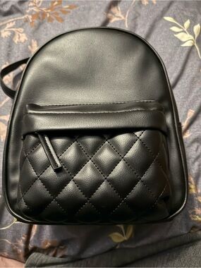 Primark Black Quilted Mini Backpack